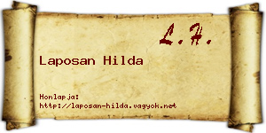 Laposan Hilda névjegykártya